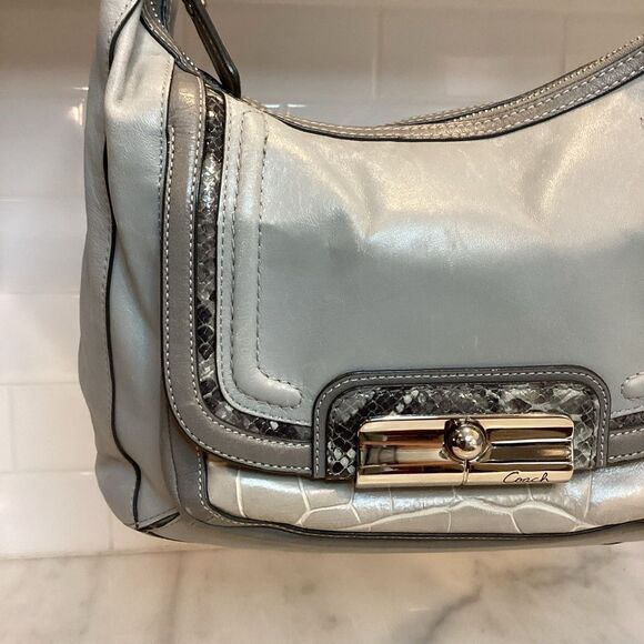 Coach Kristin Spectator Elevated Leather Alligator Satchel - Picture 3 of 14